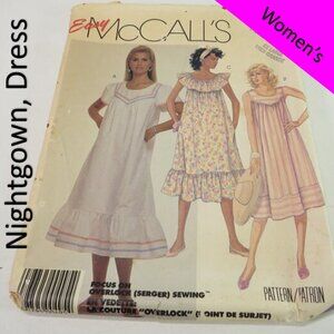 McCall's 3200 sewing pattern EASY nightgown, dress (loose fit)